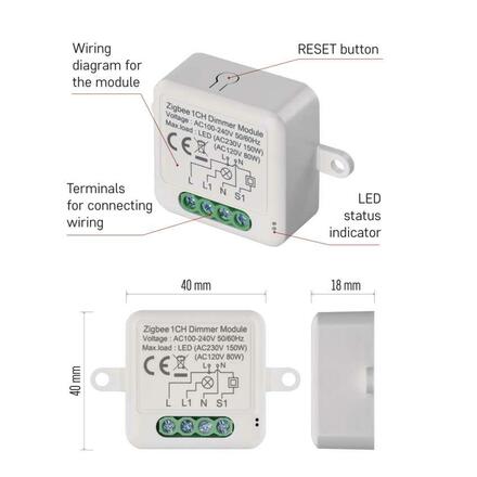 EMOS GoSmart modul stmívací IP-2111DZ, ZigBee, 1-kanálový H5107