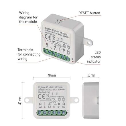 EMOS GoSmart modul motorický IP-2121CZ, ZigBee, 1-kanálový H5109