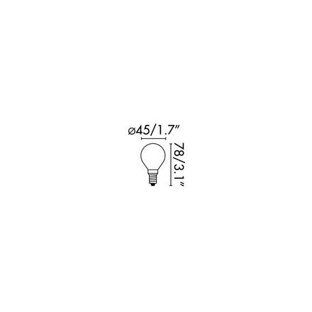 FARO LED žárovka G45 matná E14 4W 2700K