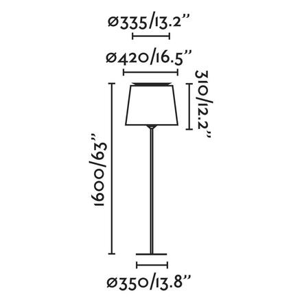 FARO SAVOY bílá stojací lampa