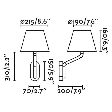 FARO ETERNA pravá chrom/béžová nástěnná lampa se čtecí lampičkou