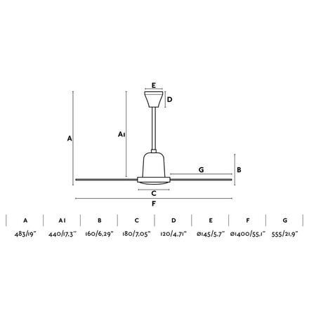 FARO INDUS L, bílá, stropní ventilátor