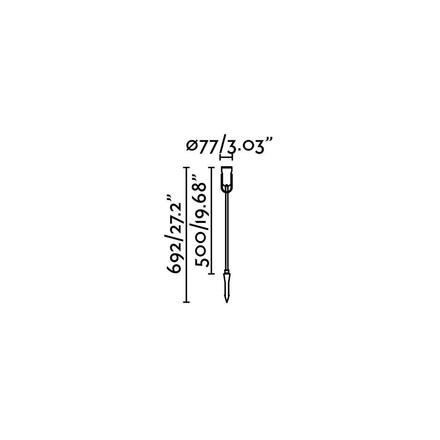 FARO SLOT 500 černá lampa se zápichem H50 14W 3000K