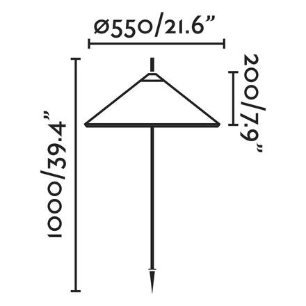 FARO SAIGON šedá/bílá lampa se zápichem 1M R55