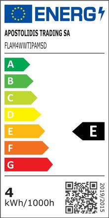 ACA Lighting LED FILAMENT E14 STEP-DIM C35 jantar s plamínkem 4W 2700K 230V 500lm RA80 FLAM4WWTIPAMSD