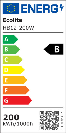 Ecolite Highbay 200W 38000lm CCT IP65 60/90/120st. DIM HB12-200W