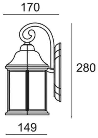 Deko-Light nástěnné přisazené svítidlo Saiph 220-240V AC/50-60Hz E27 1x max. 60,00 W 170 černá 341244