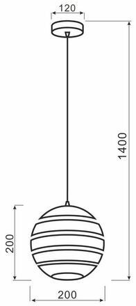 Light Impressions Deko-Light závěsné svítidlo Ankaa 200 220-240V AC/50-60Hz E27 1x max. 40,00 W 1400 mm ocel  342137