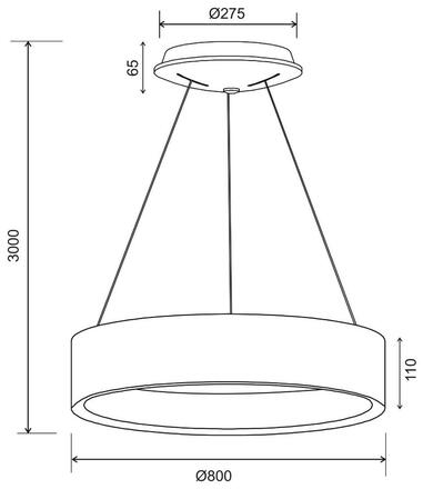 Deko-Light závěsné svítidlo Sculptoris 800 mm, 60,0 W, 3000/4000 K, bílá 220-240V AC/50-60Hz 60,00 W 3000/4000 K 4100 lm bílá RAL 9016 342187