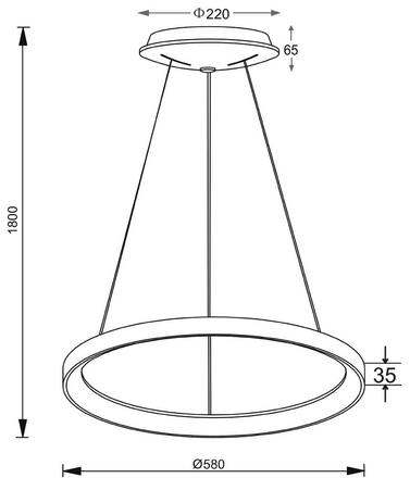 Deko-Light závěsné svítidlo Merope 600 mm, 42,0 W, 3000/4000 K, Silver 220-240V AC/50-60Hz 42,00 W 3000/4000 K 3200 lm stříbrná 342195