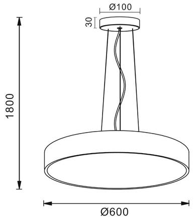 Deko-Light závěsné svítidlo Menkar 600 mm, 70,0 W, 3000/4000 K, bílá 220-240V AC/50-60Hz 70,00 W 3000/4000 K 5600 lm bílá RAL 9016 342205