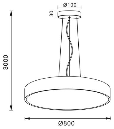 Deko-Light závěsné svítidlo Menkar 800 mm, 92,0 W, 3000/4000 K, bílá 220-240V AC/50-60Hz 92,00 W 3000/4000 K 7800 lm bílá RAL 9016 342209