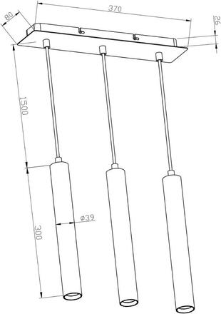 Deko-Light závěsné svítidlo Slim, 15 W, 3000 K, černá 200-240V AC/50-60Hz 15,00 W 3000 K 1500 lm tmavě černá RAL 9005 342215