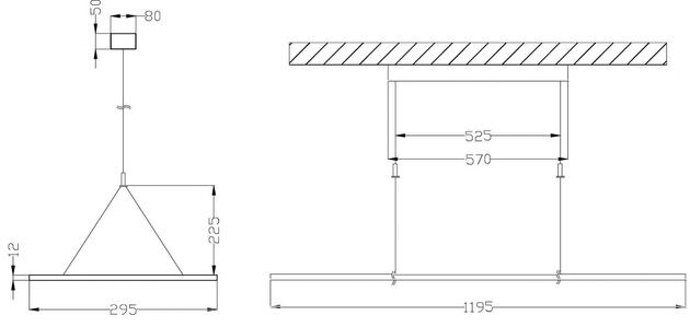 Deko-Light závěsné svítidlo LED Panel čiré, hranaté, 50 W, 3000/4000 K, bílá 220-240V AC/50-60Hz 53,00 W 3000 / 4000 K 6100 lm 295 mm bílá RAL 9016 342221