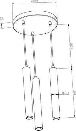 Deko-Light závěsné svítidlo, Slim, 15 W, DIM, 2700 K, 220-240V 1500 lm bílá RAL 9016 342242