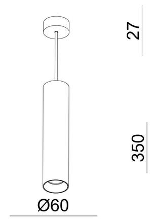 Deko-Light závěsné svítidlo - Can 350, 1x 7,5 W GU10, bílá 342256