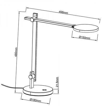 Deko-Light stolní lampa Adhara 100-240V AC/50-60Hz 12,00 W 3000 K 640 lm 498 černá 346026