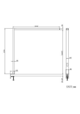 Deko-Light stolní lampa, Office Three Standard, Motion, 80 W, DIM, 4000 K, 220-240V 10100 lm 1159 mm bílá RAL 9016 346063