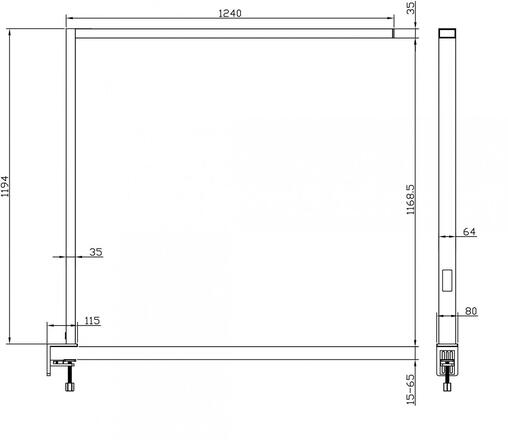 Deko-Light stolní lampa, Office Three Standard, Motion, 80 W, DIM, 4000 K, 220-240V 10100 lm 1159 mm stříbrná 346064