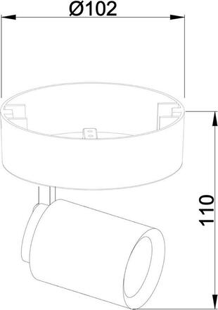 Deko-Light stropní přisazené svítidlo Librae Roa I 220-240V AC/50-60Hz GU10 1x max. 50,00 W tmavě černá RAL 9005 348172