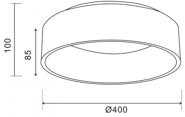 Deko-Light stropní přisazené svítidlo Sculptoris 400 mm, 30,0 W, 3000/4000 K, bílá 220-240V AC/50-60Hz 30,00 W 3000/4000 K 2000 lm bílá RAL 9016 348180