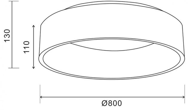 Deko-Light stropní přisazené svítidlo Sculptoris 800 mm, 60,0 W, 3000/4000 K, černá 220-240V AC/50-60Hz 60,00 W 3000/4000 K 4100 lm tmavě černá RAL 9005 348185