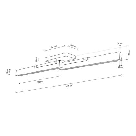 Deko-Light stropní přisazené svítidlo, Madera, 22 W, DIM, 3000 K, přírodní dub, 100-240V 2740 lm 1100 mm hnědá/černá 348212