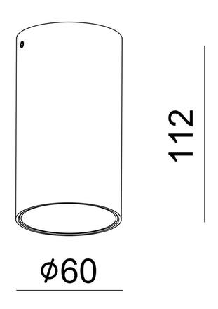 Deko-Light stropní přisazené svítidlo - Can IP44, 1x 7,5 W GU10, bílá 348243