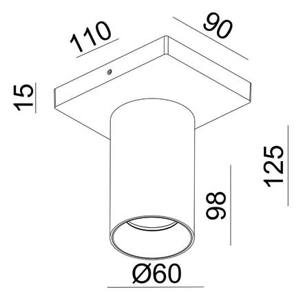 Deko-Light stropní přisazené svítidlo - Can Tilt hranaté, 1x 7,5 W GU10, bílá 348245