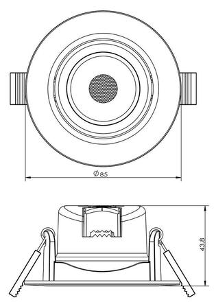 Deko-Light stropní vestavné svítidlo SMD-68-230V-2700K-kulaté 220-240V AC/50-60Hz 6,50 W 2700 K 510 lm bílá RAL 9016  565337