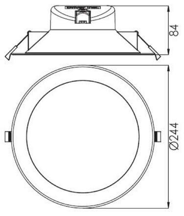 Deko-Light stropní vestavné svítidlo Acrux 195 220-240V AC/50-60Hz 26,00 W 3000/4000/6000 K 2670 lm bílá RAL 9016 565366