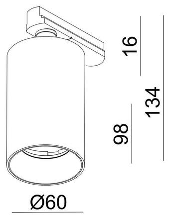 Deko-Light kolejnicový systém 3-fázový 230V Can 220-240V AC/50-60Hz GU10 1x max. 7,50 W černá 134  707081