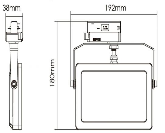 Deko-Light kolejnicový systém 3-fázový 230V Flood SMD, 15 W, 3000 K, bílá 220-240V AC/50-60Hz 15,00 W 3000 K bílá RAL 9016 192 mm 707130