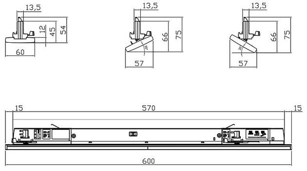 Deko-Light 3-fázové svítidlo, lineární Pro, Tilt, 20 W, 4000K, 220-240V 20W bílá RAL 9016 600 mm 707141