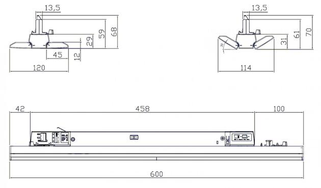 Deko-Light 3-fázové svítidlo - lineární Pro, Fold, 20 W, 4000 K, bílá 707189