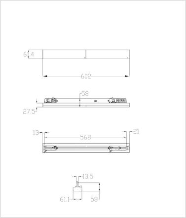 Deko-Light 3-fázové svítidlo - lineární Pro 60, 20 W, DALI, 3000 K, bílá 707219