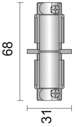 Deko-Light kolejnicový systém 3-fázový 230V D Line mechanická spojka šedá RAL 7040 66,4  710019