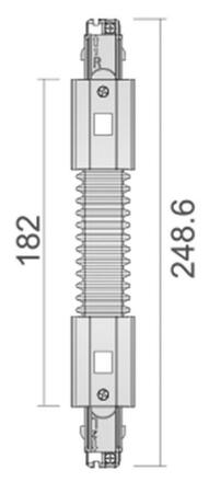 Deko-Light kolejnicový systém 3-fázový 230V D Line Flexspojka levé-pravé 220-240V AC/50-60Hz bílá RAL 9016 248  710039