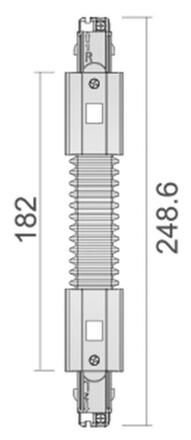 Deko-Light kolejnicový systém 3-fázový 230V D Line Flexspojka levé-pravé 220-240V AC/50-60Hz šedá RAL 7040 248  710040