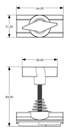 Deko-Light kolejnicový systém 3-fázový 230V D Line montážní adaptér pro další komponenty max. 10kg černá RAL 9011 66,5  710056