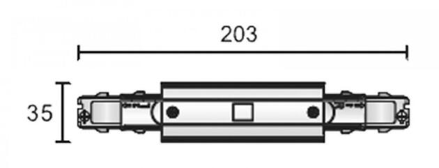 Deko-Light 3-fázový kolejnicový systém - D Line DALI elektr. prodlužovací spojení s napájením 710520