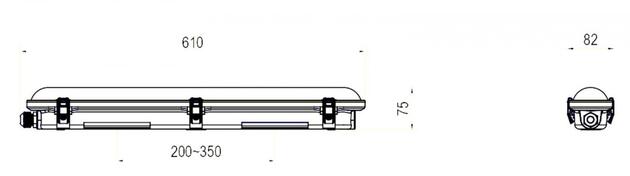 Deko-Light prachotěsné svítidlo Tri Proof Basic, 18 W, 4000 K, 220-240V 2520 lm 610 mm 730483