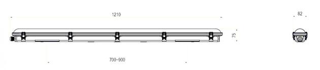 Deko-Light prachotěsné svítidlo Tri Proof Basic, 36 W, 4000 K, 220-240V 5040 lm 1210 mm 730486