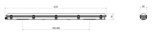 Deko-Light prachotěsné svítidlo Tri Proof Basic, 36 W, 4000 K, 220-240V 5040 lm 1210 mm 730486