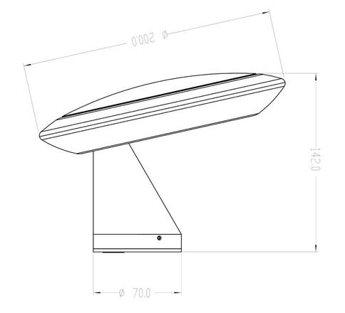 Deko-Light nástěnné přisazené svítidlo Bermuda 220-240V AC/50-60Hz 10,60 W 3000 K 600 lm černošedá RAL 7021 731124