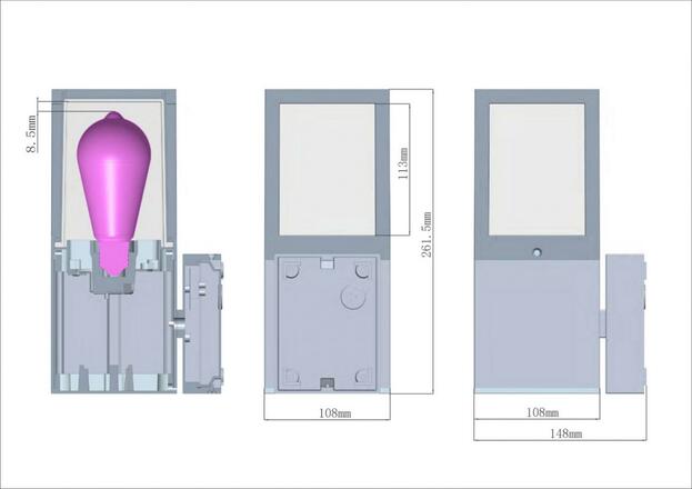 Deko-Light nástěnné přisazené svítidlo - Facado II hranaté tónované, 1x max 20 W, šedá 731151