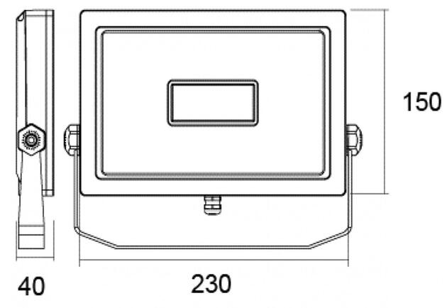 Deko-Light podlahové a nástěnné a stropní svítidlo Flood SMD, 30 W, 3000 K, stříbrná 220-240V AC/50-60Hz 30,00 W 3000 K 3600 lm 230 mm stříbrná 732150