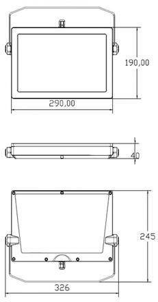 Deko-Light podlahové a nástěnné a stropní svítidlo Flood SMD, 50 W, 3000 K, stříbrná 220-240V AC/50-60Hz 50,00 W 3000 K 6000 lm 290 mm stříbrná 732153