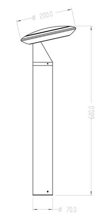 Deko-Light stojací svítidlo Bermuda 220-240V AC/50-60Hz 10,80 W 3000 K 600 lm 600 černošedá RAL 7021 733056