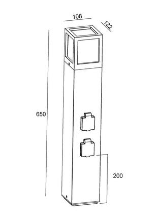 Deko-Light stojací svítidlo Facado Socket 220-240V AC/50-60Hz E27 1x max. 20,00 W 650 mm tmavěšedá 733064